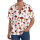 thumbnail image 1 of Fotbe Red Mushroom Camisa Estampada de Manga Corta para Hombre, Casual de Verano, Estilo Playero, Sin Arrugas-3X-Large, 1 of 5