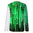 thumbnail image 5 of Wolfast Blouse Décontractée à Manches Longues Imprimée pour Femmes, Col en V, Ourlet Asymétrique, Amincissant, Vert, m, 5 of 5