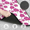 thumbnail image 2 of Daiia Orchids Flowers Printed Car Floor Mats Set of 4, Durable Non Slip Auto Floor Carpet, Car Interior Carpets Proof Foot Pads Anti-Slip Cushion Automoetive Accessories, 2 of 6