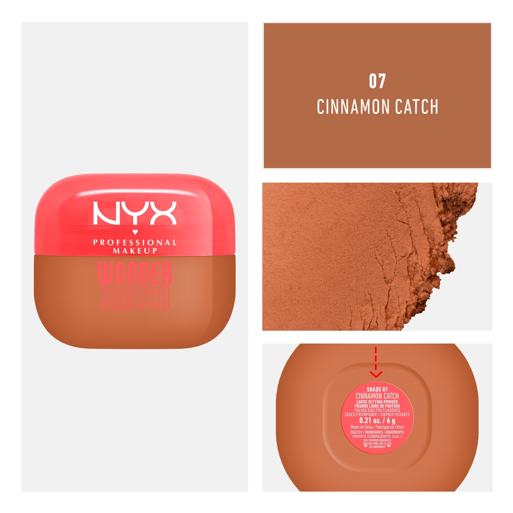 NYX Professional Makeup Wonder Snatch Poudre Libre Fixatrice, Cinnamon Catch