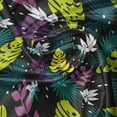 thumbnail image 5 of Ambesonne Nature Valance Pack of 2, Tropical Pastel Monstera, 54"X12", Lime Green and Purple, 5 of 5