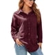thumbnail image 1 of Camisa con cuello vuelto blusa informal elegante con cierre de botón suelto y bolsillo para mujer para citas ANGGREK Otros, 1 of 6