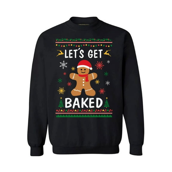 Awkward Styles Xmas Gingerbread Man Ugly Christmas Sweater Long Sleeve T-shirt For Women