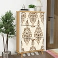 thumbnail image 6 of Shoe Storage Cabinet with 3 Flip Drawers for Ikat floral paisley embroidery white Ikat ethnic oriental seamless Shoe Rack Storage Organizer, 6 of 8