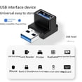 thumbnail image 2 of Adaptador USB 3.0 Extensión USB 3.0 hembra a macho Adaptador de flexión hacia arriba y hacia abajo Adaptador USB macho a hembra de flexión media, 2 of 6
