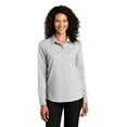 thumbnail image 6 of Port Authority LW401 Ladies Long Sleeve Performance Staff Shirt, XS, Cloud Blue, 6 of 8