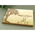 thumbnail image 4 of Tree Wedding Guest Book With Deer Wooden Personalized Name And Date Photo Albums Custom Scrapbook, 4 of 6