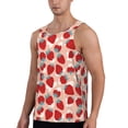 thumbnail image 2 of Fotbe Red Strawberry Pattern Men's Quick Dry Workout Tank Top Gym Muscle Tee Fitness Bodybuilding Sleeveless T Shirt Breathable Workout Shirt-4X-Large, 2 of 9