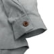 thumbnail image 3 of Ceisia Men's Slim Fit Long Sleeve Stand-Up Collar Slub Linen Shirt with Geometric Embroidery Gray L Gifts, 3 of 7