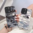 thumbnail image 2 of Camuflaje de lujo la cara norte PU cuero silicona teléfono caso para iPhone 14 13 12 11 Pro Max 11Pro 12Pro 13Pro 7 8 14 Plus SE 2020 X XR XS MAX Protector de la Cámara casos de la contraportada Gao Jiahui unisex, 2 of 2