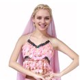 thumbnail image 1 of Minnieouse Traje de danza india ajustable, sujetador envuelto en el pecho con borlas, Top para entusiastas de la danza, puesta en escena Prendas para la parte del cuerpo Rosa, 1 of 6