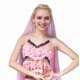 thumbnail image 1 of Sonducket Traje de danza india ajustable, sujetador envuelto en el pecho con borlas, Top para entusiastas de la danza, puesta en escena Prendas para la parte del cuerpo Rosa, 1 of 6