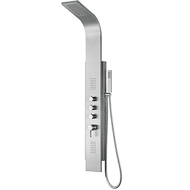 Pulse ShowerSpas Système de Douche Malibu avec Pomme de Douche Pluie, Acier Inoxydable