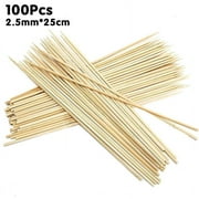 wouwaft 30cm 100pcs Bamboo Wooden BBQ Skewers Food Bamboo Meat Tool Barbecue Party Camping Sticks Grill Disposable Catering Long E6T6