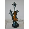 thumbnail image 6 of Nifao Three Large Dolphins on A Coral Bronze Statue – Home Decor Sculpture, 20"L x 18"W x 41"H, 6 of 9