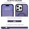thumbnail image 2 of iPhone 14 Pro Max Case, iPhone 14 Pro Max Phone Case [Compatible with MagSafe][Car Mount Supported] Slim Thin Magnetic Shockproof Protective Cover for iPhone 14 Pro Max 6.7", Midnight Purple, 2 of 9