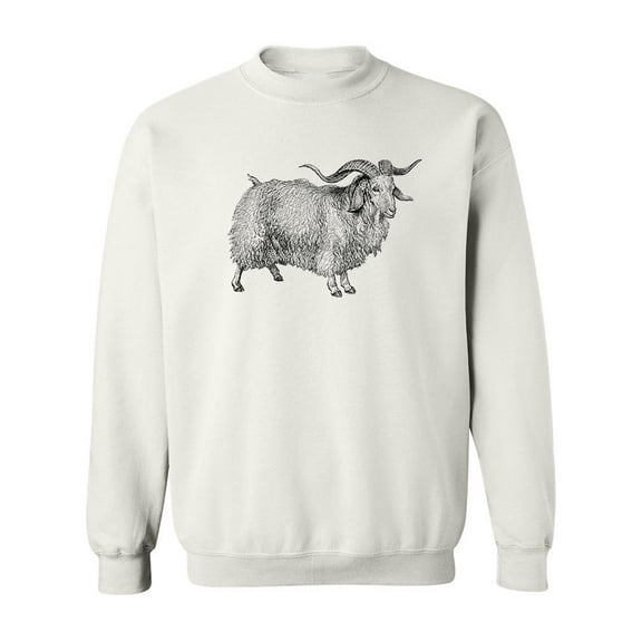 Angora Goat Sketch Sweatshirt Men -Image by Shutterstock, Male 4X-Large