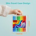 thumbnail image 2 of Juego de rotuladores INNMUSE, 36 colores, doble cara, lavable con funda para niños, 2 of 5