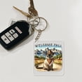 thumbnail image 4 of Welcome Fall Western Cowboy Siamese Enjoys Majestic Autumn Acrylic Keychain Cat Lover Kitten Owner Gifts Collar Charm Tag Keyring - 01007, 4 of 5
