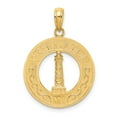 thumbnail image 1 of FB Jewels 14K Yellow Gold Pentwater Mi Round Frame with Lighthouse Center Pendant, 1 of 4