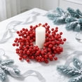 thumbnail image 3 of Christmas Wreath, Classic Festive Hanging Wreath with Realistic Artificial Pine Cones, Berries, and Olive Leaves, Made of Plastic, for Front Door, Living Room, and Garden, 3 of 5