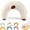 White, variant on Dog Calming Pillow, Cutated Dog Calming Pillow, Dog Calming Pillow Small, Dog Neck Pillow for Small Dogs Ultra Soft Fluffy Pet Calming Toy Half Donut Cuddler (Yellow)