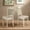 White, variant on Weston Home Pulukan Cane Slat Back Dining Chair (Set of 2), Antique White Finish, Beige Linen