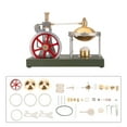 thumbnail image 3 of SE-02 All Metal Reversible Horizontal Steam Engine & Boiler Kit with Street Lamp, DIY Model for STEM Education, Vintage Industrial Display & Steam Enthusiasts, 3 of 9