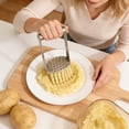 thumbnail image 4 of SIfdSeng Presse-Purée Robuste en Acier Inoxydable avec Poignée Horizontale Ergonomique pour Pommes de Terre et Légumes Purée en Acier Inoxydable, 4 of 8