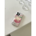 thumbnail image 4 of Funda de teléfono con textura plisada INS coreana, con láser, jugoso melocotón, IMD para iPhone 15, 14, 13, 11 Pro Max Plus, carcasa trasera para 12 Pro Max, 4 of 5