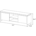 thumbnail image 2 of SONOROUS LB-1620 Modern Wood and Glass TV Stand for TVs up to 75" (Walnut), 2 of 8