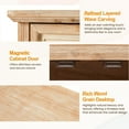 thumbnail image 6 of CozyHome Storage Cabinet with Doors, Kitchen Buffet Cabinet with Storage, Accent Wood Console Cabinet with Solid Wood Feet for Hallway, Dining Room, Living Room, 6 of 8