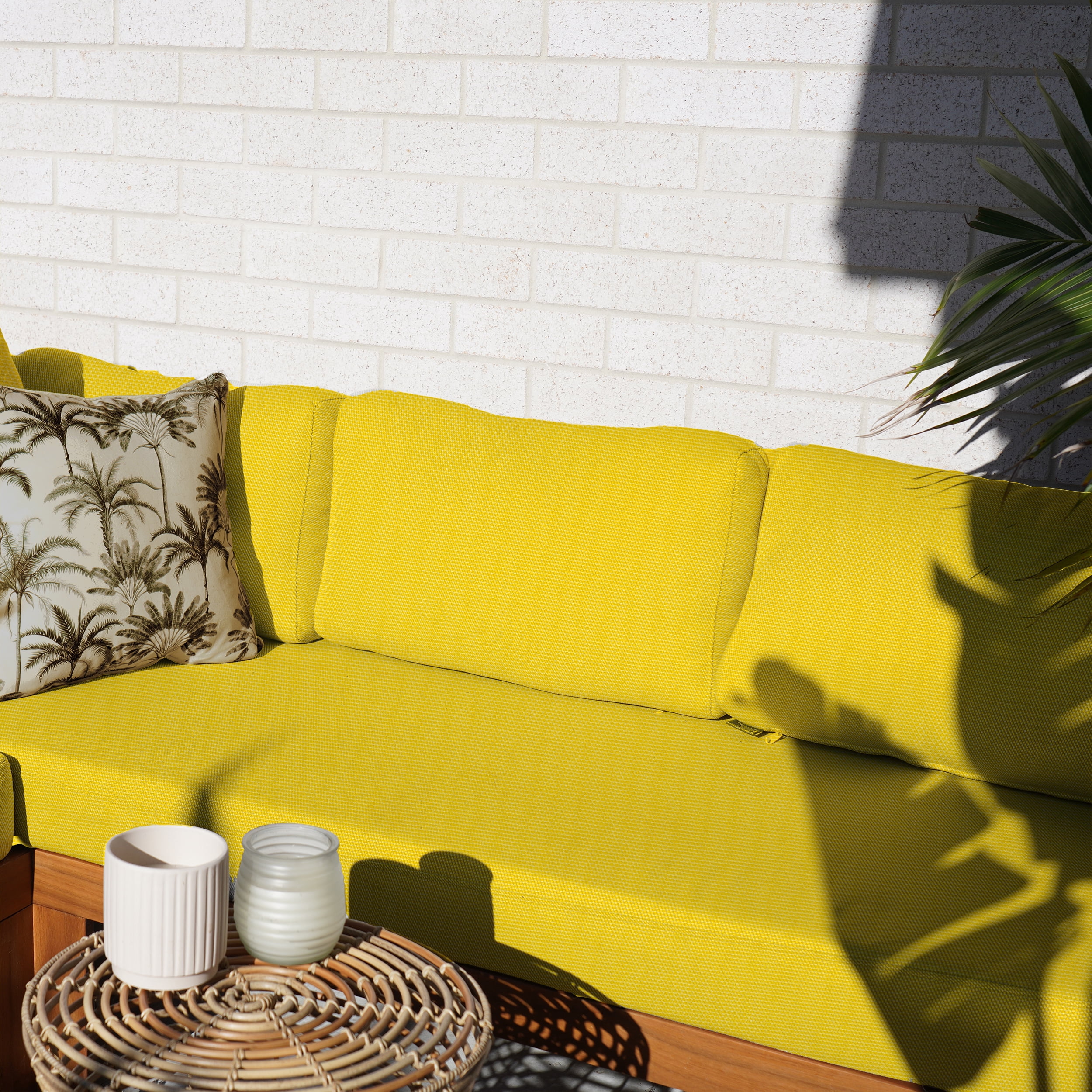 Waverly Inspirations, Home Decor, 100% Polyester, Water/Stain Resistant, Indoor/Outdoor Fabric - Solid Width 54 Inch, Mimosa, Cut by Yard