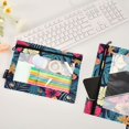 thumbnail image 4 of 2 Pack Pencil Bag 9.84x6.1 Inch 3-Ring Page Turning Folder Zipper Pencil Case Pencil Bag Page Turning File BagHawaiian Flower, 4 of 6