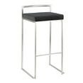 thumbnail image 4 of LumiSource Fuji Stacker 30" Fixed-Height Barstool - Set of 3 in Stainless Steel, 4 of 6