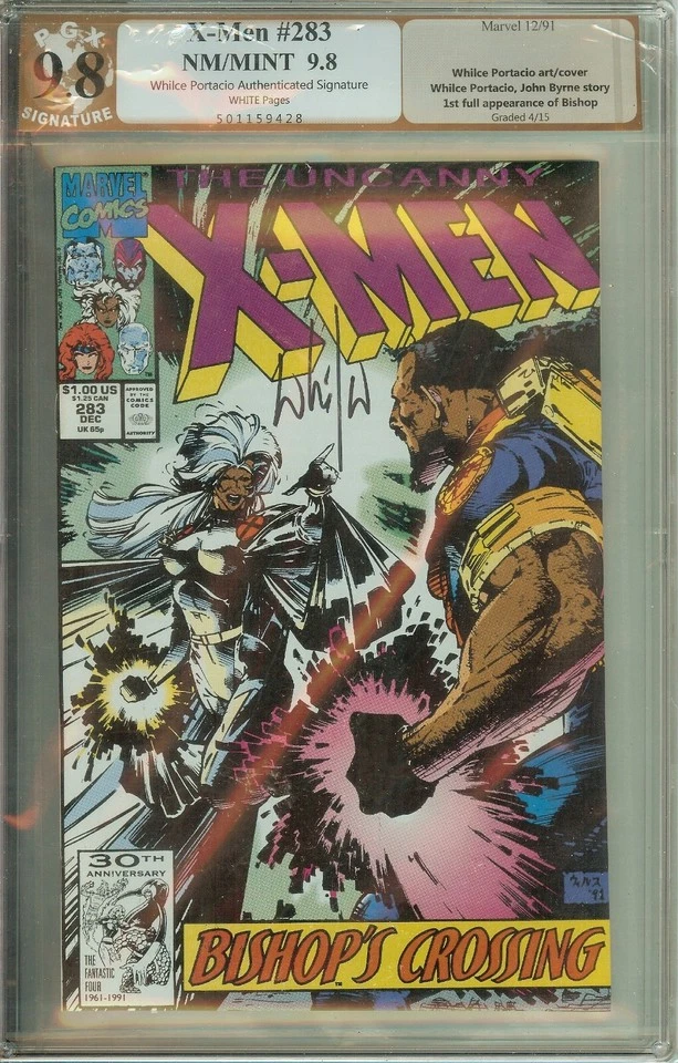 X-Men #283 PGX 9.8 Signed Whilce Portacio