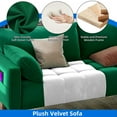 thumbnail image 3 of Dextrus 70" Velvet Loveseat Sofa, Modern Comfortable Sofa Loveseat , Button Tufted Seat Cushion, Green, 3 of 8