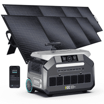 IEE P3200 Solar Generator 3200W/2048Wh LiFePO4 + 2x200W Panels｜0.6H ...