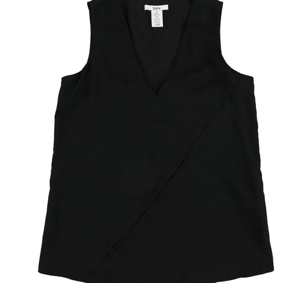 bar III Womens Seamed Knit Blouse, Black, XX-Small