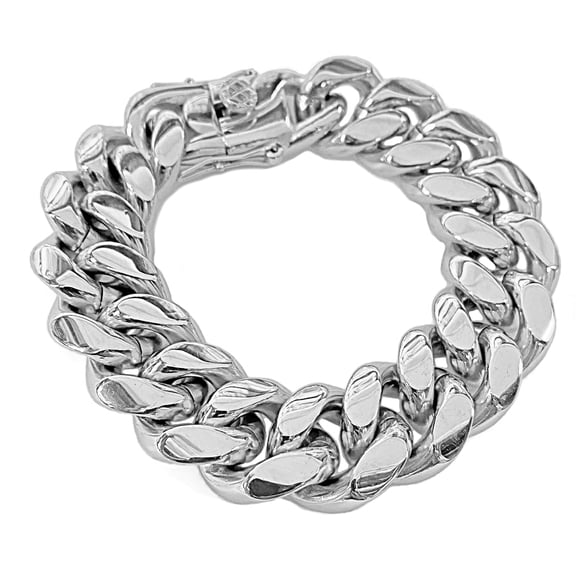 Men's 316L Stainless Steel Miami Cuban Link Heavy Hip Hop Bracelet 20MM Thick 8.5" Inch