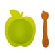 thumbnail image 1 of Set de alimentación Kushies Baby SILIBOWL Green Apple Silicone, 1 of 7