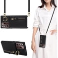 thumbnail image 6 of Samsung Galaxy Note 20 Ultra 5G Phone Case for Women with Card Holder,Note 20 Ultra Case Wallet Crossbody Lanyard with Strap,Credit Card Slots Kickstand Case with Ring Holder,6.9 Inch,Black, 6 of 14