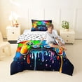 thumbnail image 4 of Erosebridal Ice Cream Teens Gamepad Twin Comforter Sets,Colorful Splash Ink Bedding Set For Kids Boys,Reversible 2pcs, 4 of 7