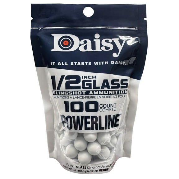 Daisy Powerline 1/2" Glass Sling Shot Ammo 100 Count