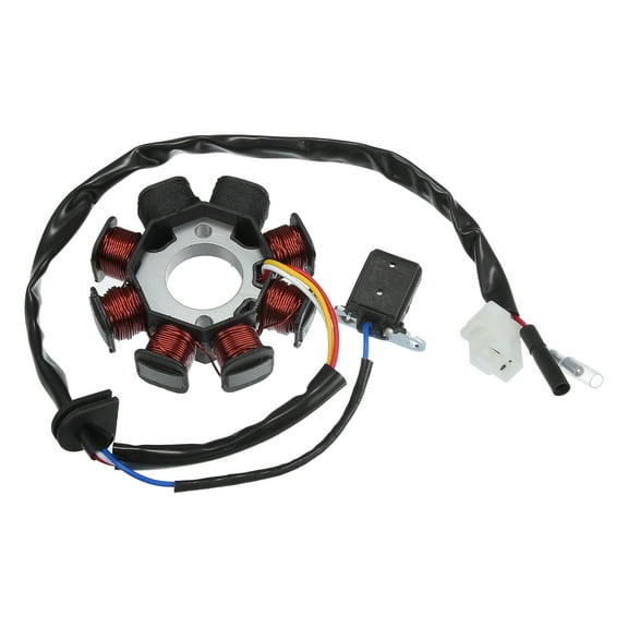 4 Wires 8 Pole AC Motorcycle Magneto Stator for 50cc 80cc 100cc GY6 Engine for ATV Scooter Go-Kart UTV