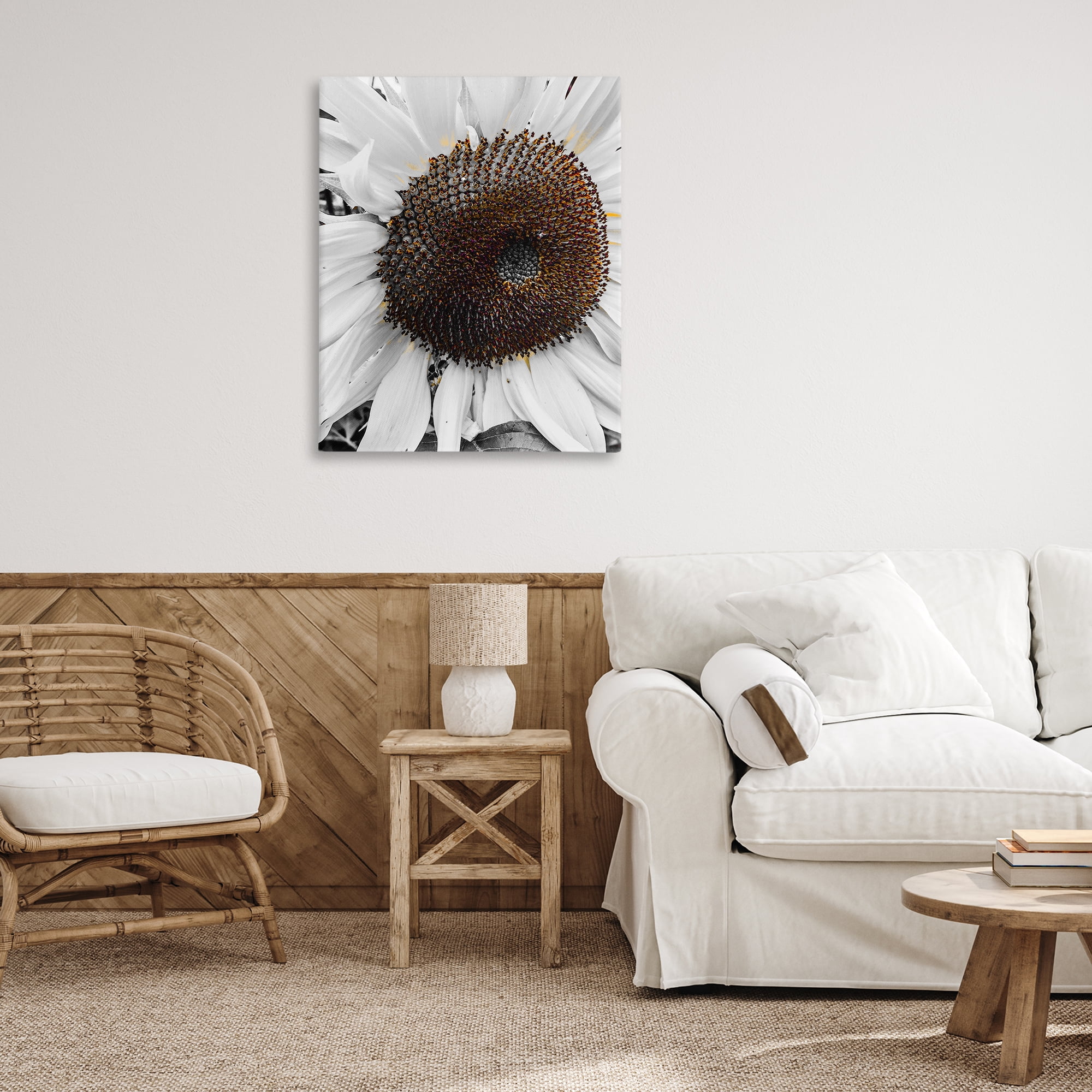Stupell Industries Flower Pure White Petals Plants & Flowers Photography Wrapped Canvas Art Print Wall Art, 30 x 40