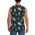 thumbnail image 4 of Fotbe Space Men's Camiseta sin Mangas Estampada para Hombres, Playera Casual para Gimnasio, Entrenamiento, Playa-Medium, 4 of 7
