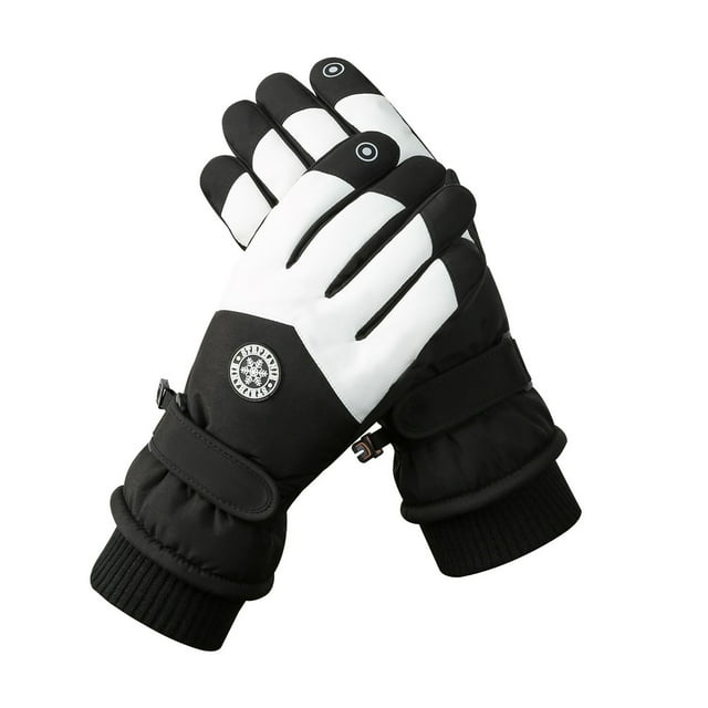 Penkiiy Winter Gloves for Women Warm Gloves For Skiing In Winter Outdoor Riding With Fleece Thickened Anti-splash, Anti-cold And Anti-slip Screen Gloves For Women Black Gloves