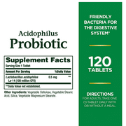 2 Pack - Nature's Bounty Probiotic Acidophilus Tablets, 120 Each