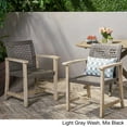 thumbnail image 2 of Camdyn Outdoor Acacia Wood and Wicker Dining Chair, Set of 2, Light Gray Wash and Mix Black, 2 of 10